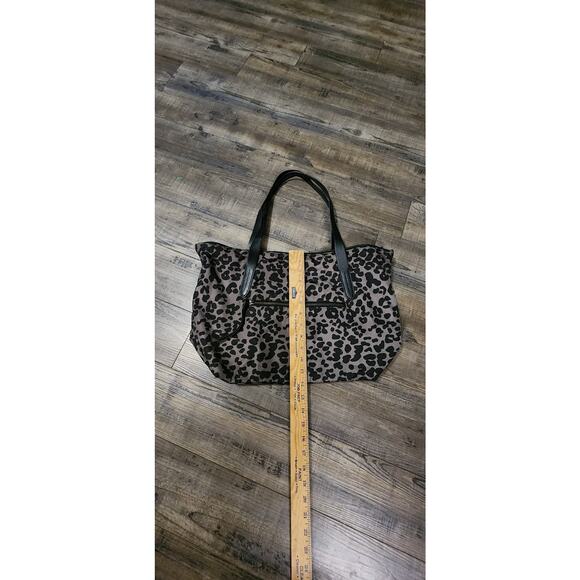 Pre-owned Cole Haan Leopard Print Travel Bag Blue Interior Bx40 - Picture 9 of 9